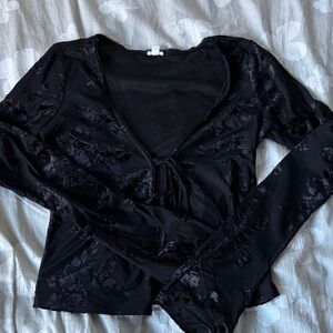 Garage Sheer Floral Long-sleeve
